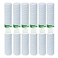 VEGEBE 5 Micron String Wound Whole House Water Filter 20" x 2.5", 20-inch Universal Sediment Pre-Filters for Well Water, Replacement Cartridge for SWC-25-2005, ECP5-20, P5-20, 6-Pack