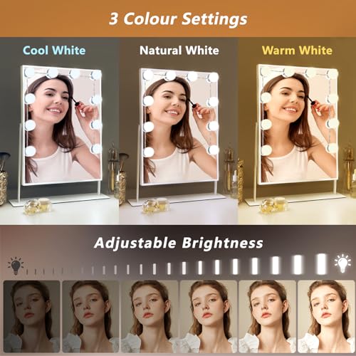 Hollywood Mirror Lights with USB Cable, 3 Colours Changing & 10 Levels Brightness, Stick on Vanity Mirror - Image 2