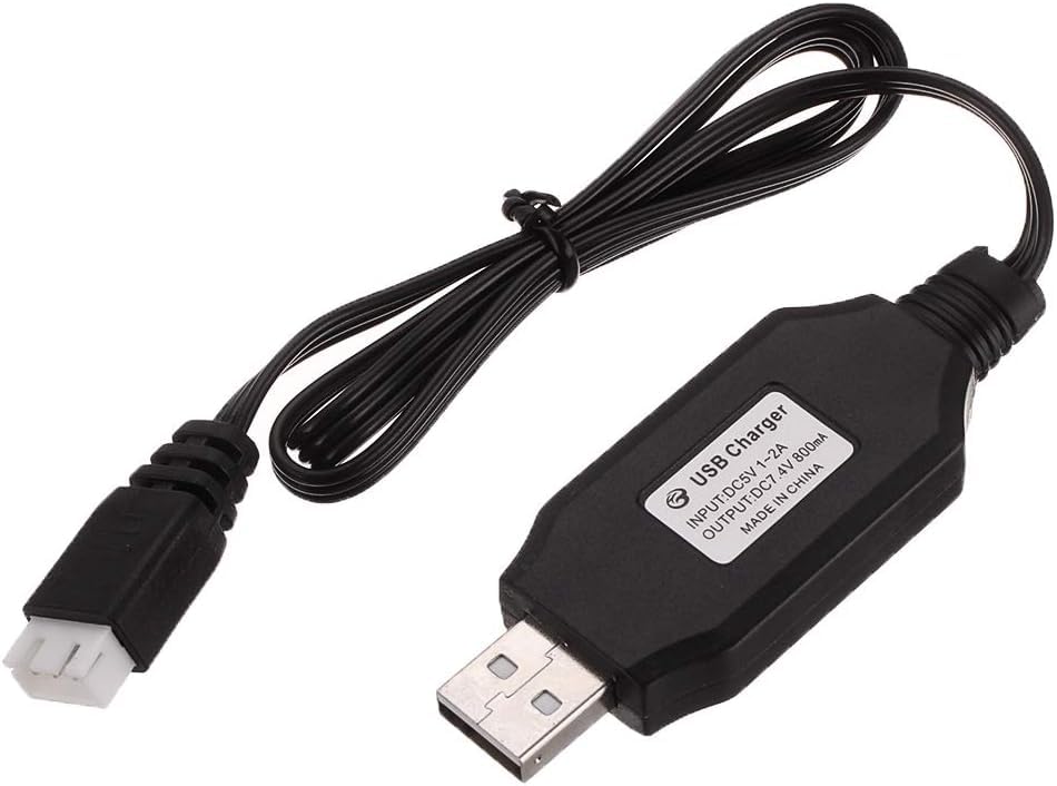 hobbyant USB 7.4V Mini JST Plug Battery Charger for Orlandoo Hunter OH32A02 OH32A03 OH35A01 1/32 1/35 RC Car 7.4V 260mAh 30C 2S Lipo Battery