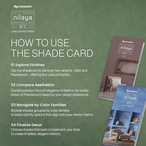 Image of Asian Paints Nilaya Arc Luxury Interior Paint Shadecard - Lime-Based Artisanal Matt & Pearlescent finishes| 200+ exclusive earthy shades | Premium Washable Finish