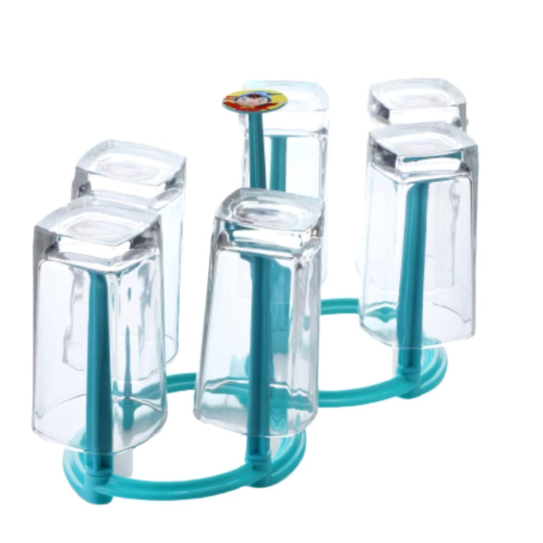 Hulm Official Foldable Plastic 7 Coffee Cups Glass Stand Holder Storage