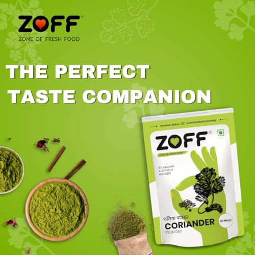 Image of Zoff Coriander Powder with natural oils | Dhania Powder, Perfect for Curries, Soups, Sauces, and Marinades | Rich in Nutrients & Antioxidants | Dhaniya Powder 200gms (4 * 200g) (Pack of 3)