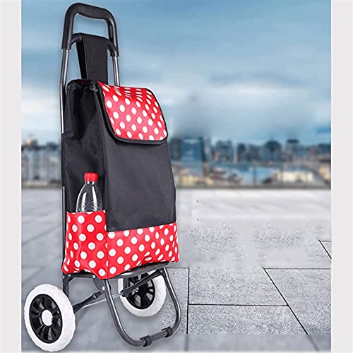 WLKINF Einkaufstrolley, faltbar, mit Rädern, Treppe, Klettern, Trolley, Gepäckwagen, für Lebensmittel, Wäsche, Bücher… – Bild 4