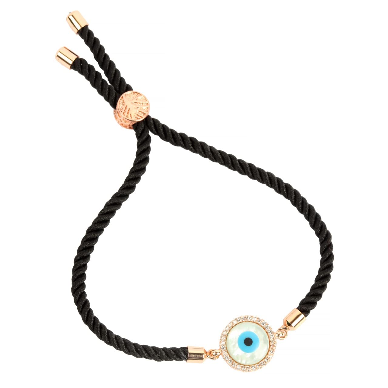 STRIPES® essentials Turkish Mother Of Pearl Evil Eye Trendy Jewellery Bracelet Black String Kabbalah Protection Rope Cord Thread Gift For Women/Men Gift For Girls/Boys, Adjustable (Round Mother of Pearl Gold-2) (B09WRMVNSS) Amazon Price History, Amazon Price Tracker