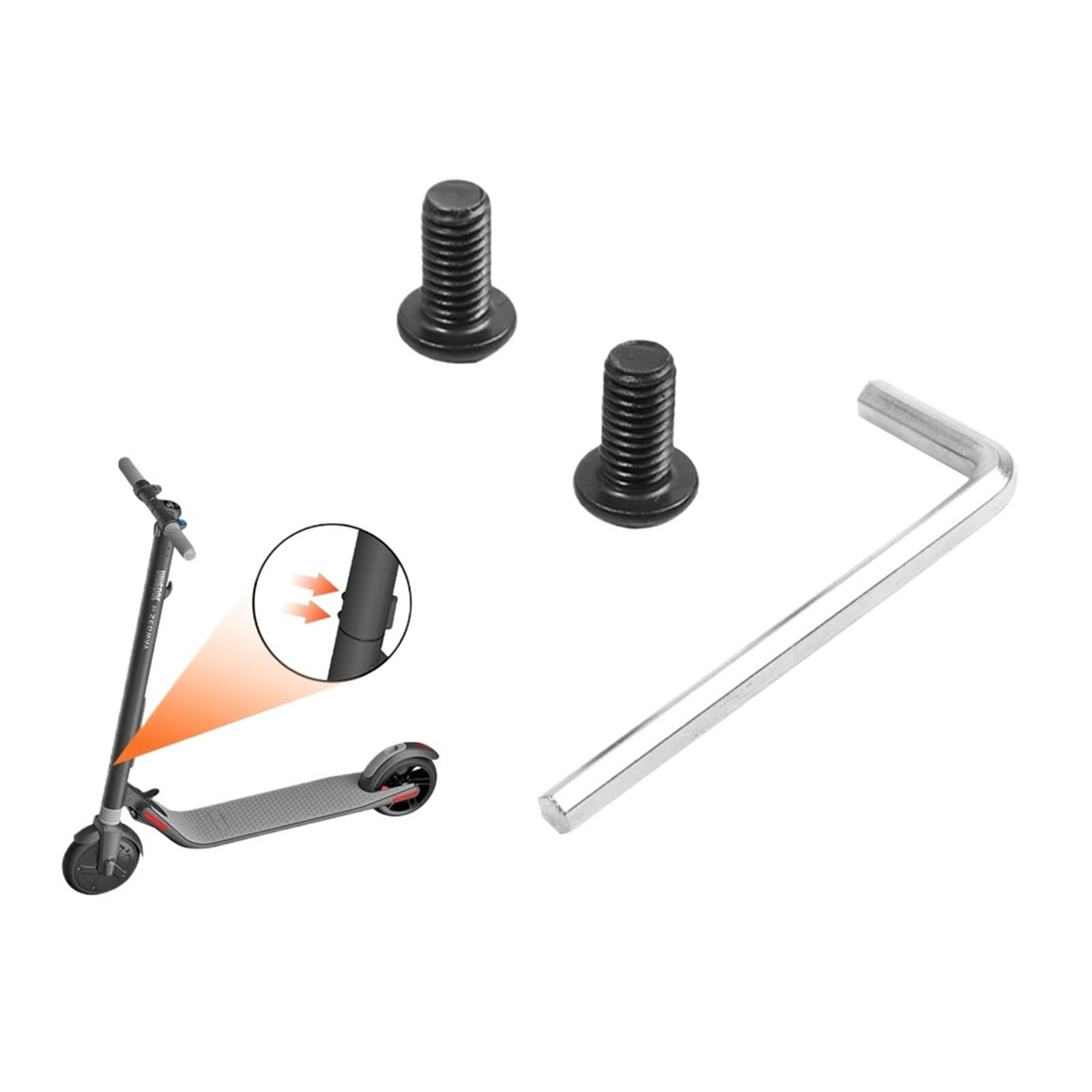 Jeu De Vis De Fourche Avant Pour Segway Ninebot ES4 Pro – Acier Trempé, Noir, 20 G, Anti-corrosion