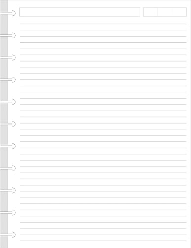 A4 TUL - Papel de repuesto con forro de disco, 11 agujeros de disco perforados, 100 hojas200 páginas, papel blanco de 3.53 ozm, 8.5 x 11 pulgadas