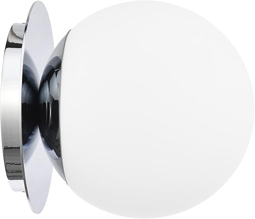 Apliques de pared, 1 lámpara moderna de globo, lámpara de pared para dormitorio, baño, sala de estar y pasillo, iluminación de tocador, lámpara de