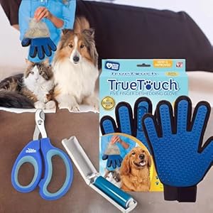   Grooming-Glove-Gentle-Grooming-Gloves-Bundle-With-Moofin-Pet-Nail-Clipper-Five-Finger-Deshedding-180-Soft-Silicone-Tips-Pet-Grooming-Gloves-For-Dogs-Cats-Pack-Of-2