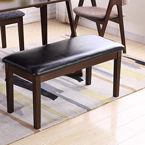 Taburete de mesa de comedor en madera noble y sofá banco tapizado PU 5