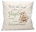 vanVerden Poduszki - Nie wszystkie aniołki mają skrzydła, niektóre mają wąsy. - Poduszki 40 x 40 cm Poduszka do przytulania Poduszka dekoracyjna Poduszka pod głowę, Kolor:naturalny (wygląd lnu), Wykonanie: poszewka na poduszkę bez wypełnienia