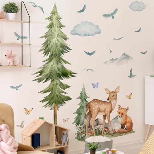 Vinilos Decorativos Animales Bosque 2 Piezas 30x90cm