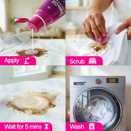 Image of StainOff Fabric Stain Remover Liquid - 250ml, Pack of 1 | Powerful Spot Cleaner for Clothes, Upholstery & Linen | Safe on All Fabrics | Quick Action Formula
