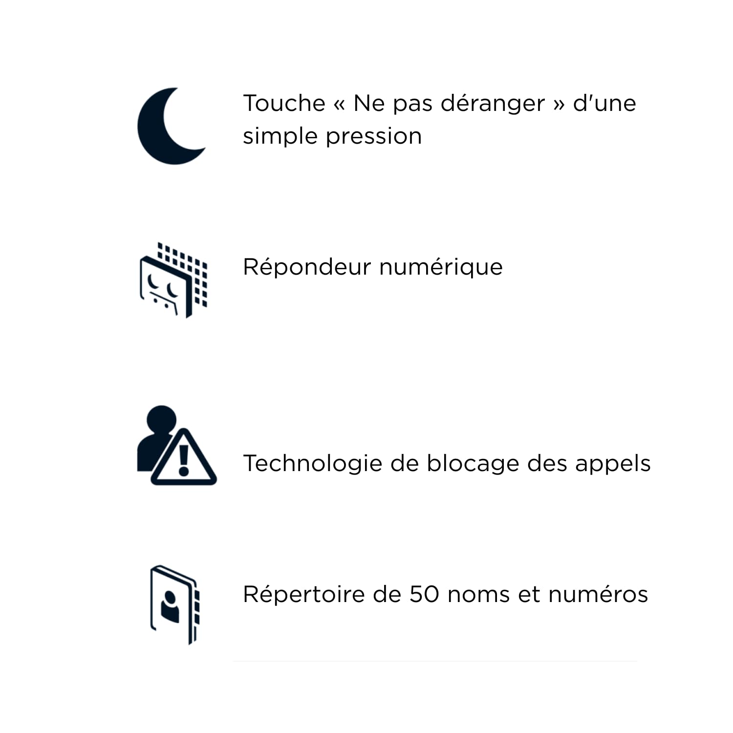 Motorola Voice - E212 2 téléphones numériques sans Fil avec répondeur, répondeur d'enregistrement jusqu'à 12 Minutes, Interception d'appels, Touche Ne Pas déranger, Noir