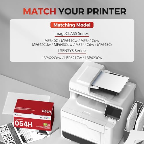 Image of 054H Toner Cartridge Set: MF642Cdw LBP622Cdw Replacement for Canon 054H 054 Work with Canon MF642Cdw Toner Cartridge MF644Cdw LBP622Cdw Printer Ink | 054H CRG-054H High Yield 4 Pack, with CHIP