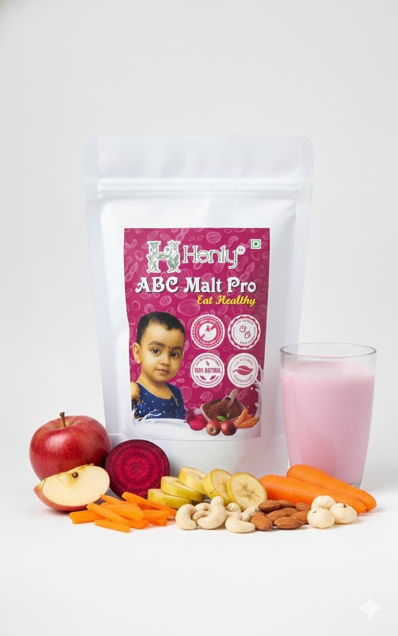 Henly ABC Malt Pro Apple, Beetroot, Carrot | No Preservatives | No Refined Sugar | Ready-to-Mix | Added Native Indian Herbs 200G-image-10