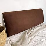  Terciopelo Funda para Cabecero De Cama Queen King Size Cubierta De Cabecero, Nórdico Funda Protectora para Cabecera De Cama hacia Atrás A Prueba De Polvo Decoración,Brown2-HeadboardLength：120cm