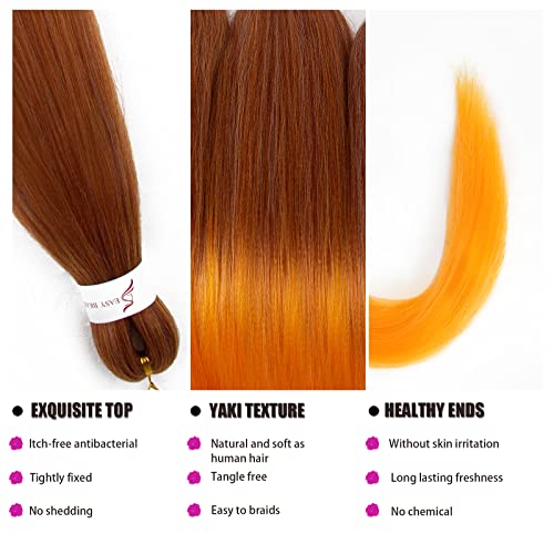 Pre-stretched Braiding Hair Professional Easy Crochet Braid Hair 26 Inch 8 Packs Hot Water Setting Soft Synthetic Braiding Hair Extension for Twist Senegalese Crochet Hair (26 inch - Image 3