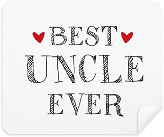 Best Uncle Ever Quote Heart Cleaning Cloth Screen Cleaner 2pcs Suede Fabric