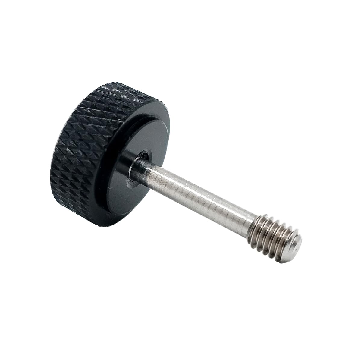 Lot de 4 vis imperdables M3 x 12 mm, à tête moletée, moletées, en aluminium et acier inoxydable, moletées (noir, M3 x 10 mm, D : 16 mm)