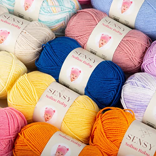 S Sensy Softee Baby-Premium Anti-Pill Acrylic Yarn 5 Skeins Siamese Green by S SENSY - Used condition - Image 9