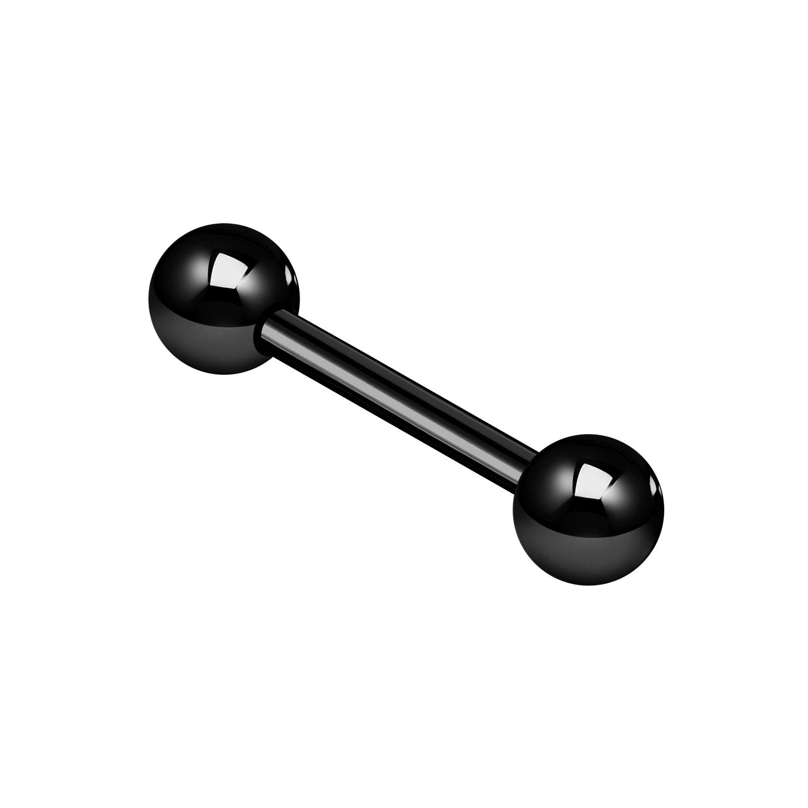 KJM FASHION1 pieza de bolas de titanio para lengua, pendientes