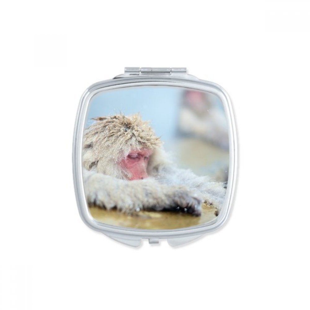 Miroir de poche carré bleu avec illustration voile motif sport pour retouches