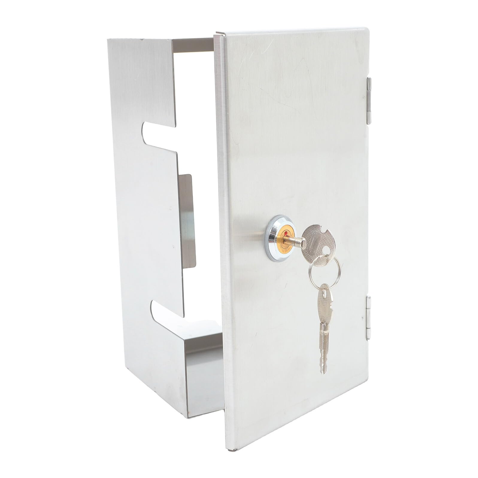 Caja Protectora de Enchufe de Acero Inoxidable, Antirrobo, 2 Módulos