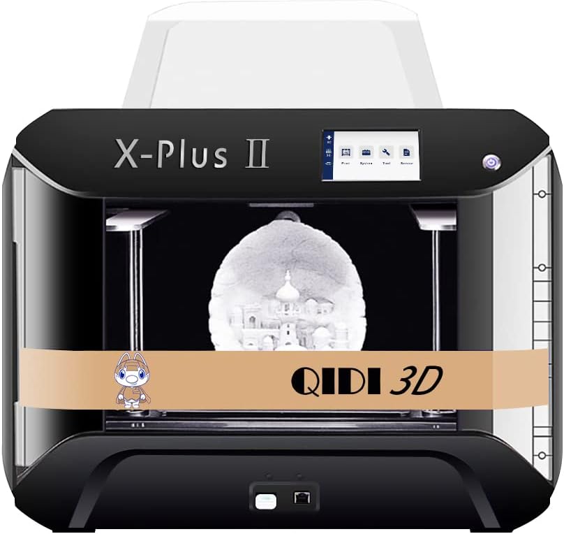 R QIDI TECHNOLOGY X-PlusⅡ 3D Printer, New Upgrade Intelligent Industrial Grade 3D Printers,Large Print Size,Printing with Nylon, Carbon Fiber, PC,High Precision Printing,10.6x7.9x7.9 Inch
