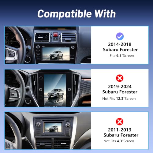 Image of Car Cell Phone Holder for Subaru Forester (2014-2018), Magnetic Phone Holder, Magsafe Car Mount Charger, Dashboard Phone Holder, Cell Phone Automobile Cradles, 15W Wireless, 360 & Hands Free