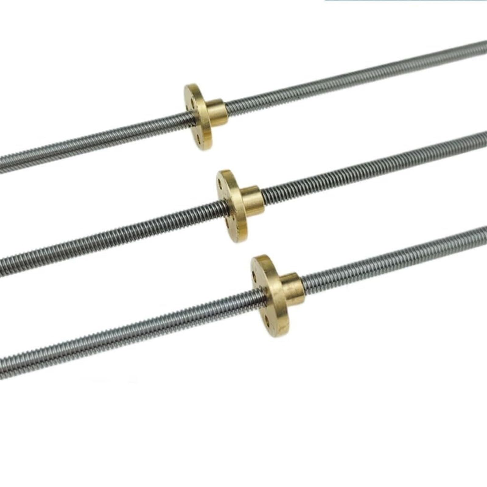 T5 Trapezspindel für 3D-Drucker, Edelstahl-Stange mit Messingmutter - Längen 100mm bis 1000mm(Pitch 1mm Lead 4mm,700mm)