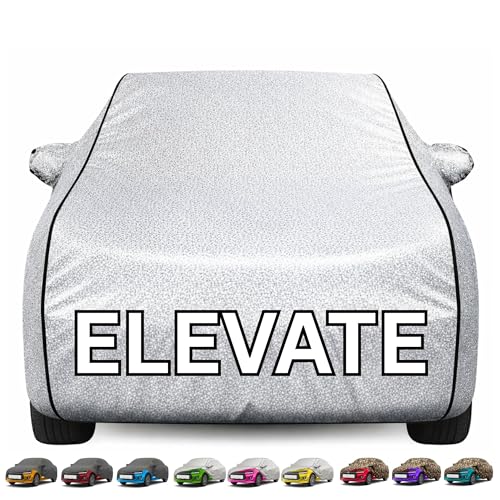 Image of Kayme Premium Silver Elevate Car Cover Waterproof for (All Models & Variants - Petrol, Diesel, CNG & EV) |Speacially Custom Fit with Mirror Pockets |All-Weather Protection - Outdoor Car Body Cover