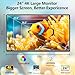 4K Large Portable Monitor 24“ Travel Monitor UHD 3840*2160 120% sRGB External Second Screen for MacBook Laptop Desktop Mini PC W/Stand VESA HDMI USB-C Gaming Display for PS5/Xbox Devices(O2401) (4K)