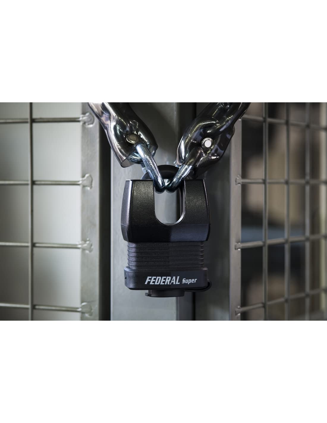 Cadenas Federal Lock Docker, extérieur, acier cémenté 65 mm, très haute sécurité, garde haute, 2 clés - THIRARD