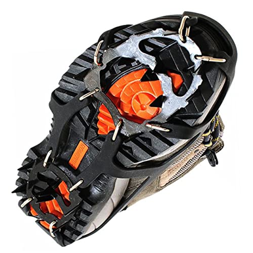 GALPADA 1pair Outdoor Teeth Silicone Crampons Non- Ice Climbing Equipment for Walking Lightweight Design for Hiking Seniors Boys and Girls