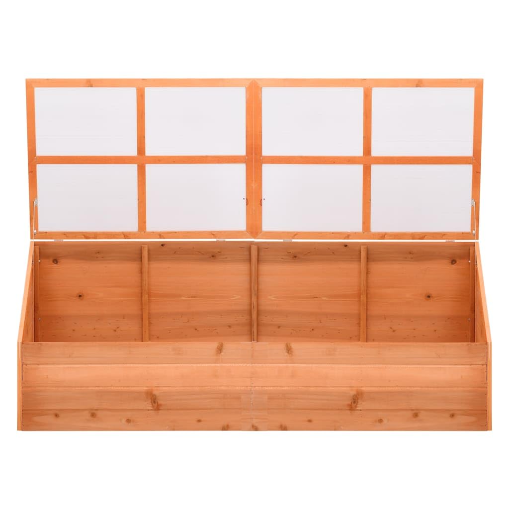 Inspekt drewniany 180 x 57 x 62 cm domek dla roślin | Płyta PC, pokrywa zawiasowa, do warzyw, ziół, kwiatów, łatwy montaż