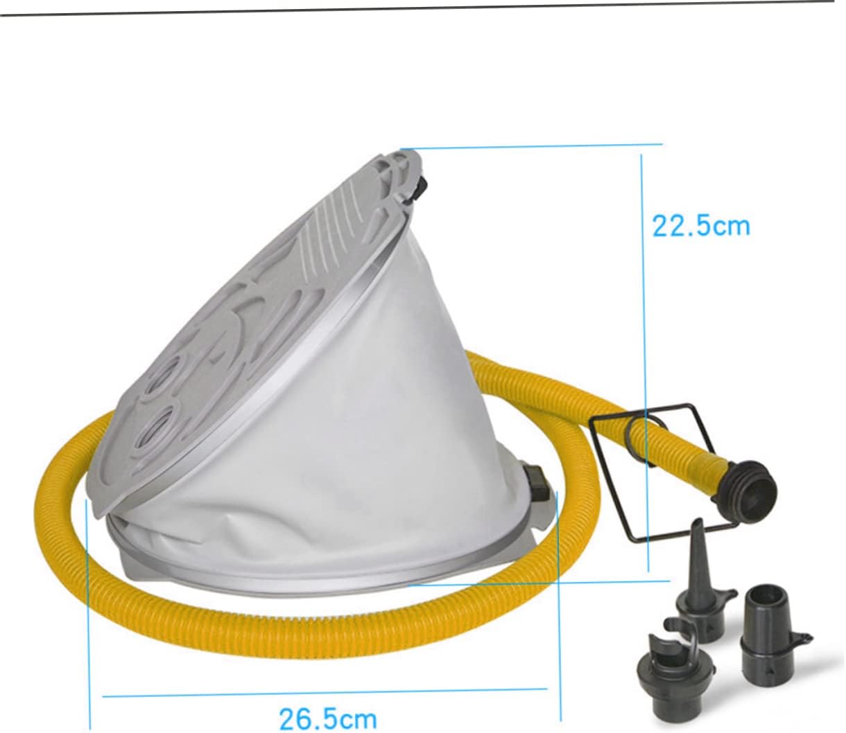 Sosoport 1set Foot-Operated Air Pump Aluminum Alloy Inflator for Inflatable Boats Canoes More Compact Lightweight Design Random Color