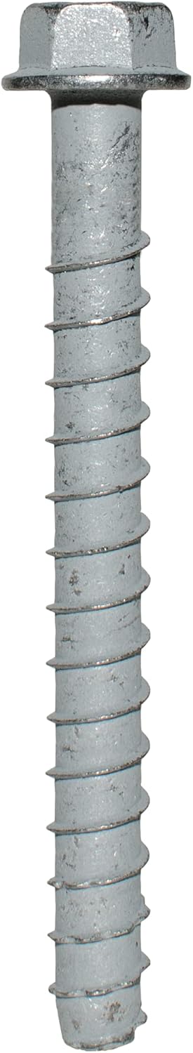 Simpson Strong Tie THDB62612HMG - 5/8-Inch x 6-1/2-Inch Serrated Hex Head, Mechanically Galvanized Titen HD Heavy Duty Screw Anchor for Concrete, Easy Installation (Pack of 10)