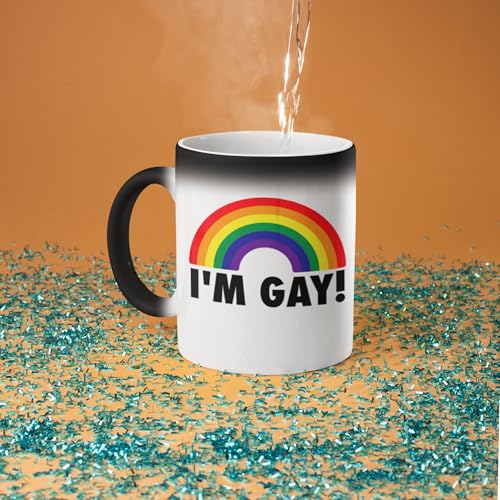 I'm Gay Rainbow Heat Change Mug - Funny Rude Mug - Message Appears as it Heats - Perfect Novelty Gag Gift, best funny gifts and pride accessories #5