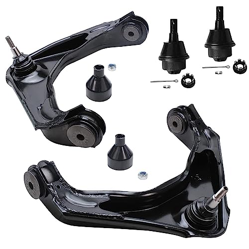 Image of Detroit Axle - Front End Kit for 2001-2004 Chevrolet Silverado GMC Sierra 2500 2001-2006 Silverado Sierra 2500 HD 3500, Control Arms Sway Bars Ball Joints Tie Rods Pitman Idler Arms Wheel Lug Nuts