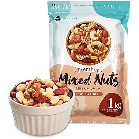 Additive-free premium mixed nuts three (almond walnut cashew nuts) unsalted food oil is not used Cover