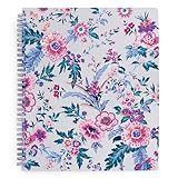 Vera Bradley Large Spiral Notebook, College Ruled Paper, 11' x 9.5' with Pocket and 160 Lined Pages, Magnifique Floral