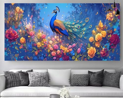 Peinture Numero Adulte Paon : oubliez le stress avec ce kit XXL