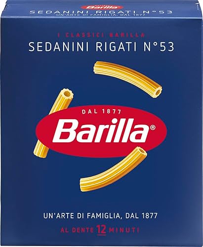 Immagine prodotto: Barilla Pasta Sedanini Rigati di Semola di Grano Duro, I Classici, Tempo di Cottura 12 Minuti, Confezione da 500g