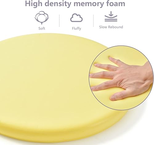 Miniatura 3 de Cojines de taburete de bar de 15 pulgadas, cojín redondo de espuma viscoelástica, cojines de taburete circulares antideslizantes, cojín de silla