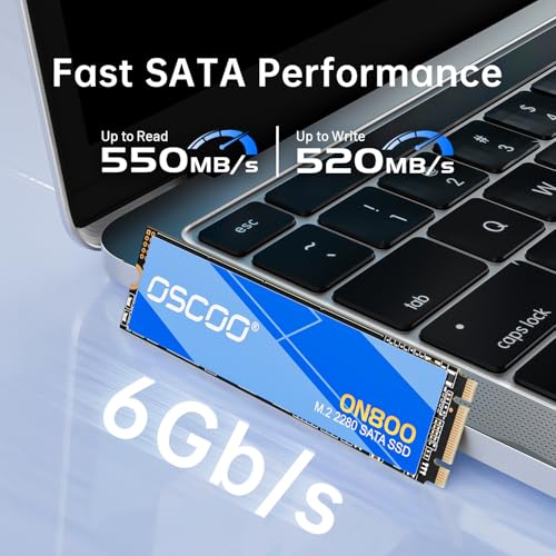 Image of 1TB M.2 2280 SATA SSD B+M Key SATA III 6Gbps,Up to 550MB /s for Laptop PC | Compatible with mini PCs, Dell, HP, Lenovo, Acer, ASUS, All-in-One PCs , Industrial / POS systems - Not NVMe PCIe slots