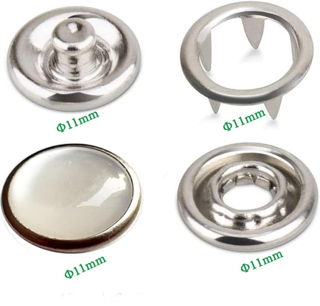 Juego de 40 broches de perlas con alicates de sujeción, juego de 40 cierres a presión, botones a presión para bricolaje, costura y manualidades