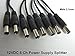 BW Security Camera 8Ch Power Supply Splitter Cable 1 Female 8 Male 2.1mm Adaptor