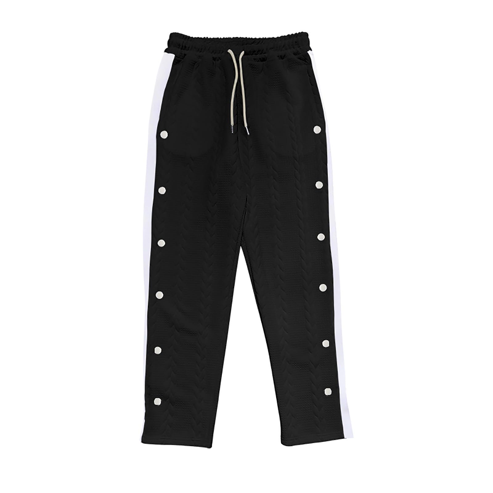 Generisch Pantalones de chándal para hombre, patchwork, jacquard, pantalones de chándal para hombre, pantalones de deporte, cintura elástica, pantalones de correr, pantalones de ocio, pantalones de