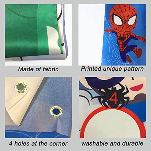 LATERN Superhero Toss Game with 4Pcs Bean Bags, Carnival Toss Game Banner Superhero Indoor Outdoor Throwing Game Party Supplies for Kids
