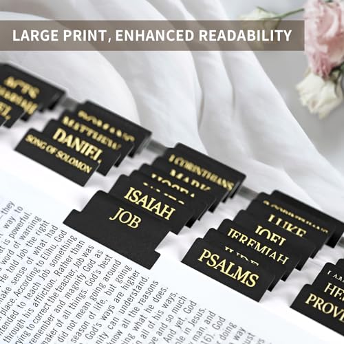 Image of Taja Bible Tabs, 75 Large Print Index Tabs for Women & Men